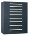 ModDrwrCab 59 x45 x28 Light Gray 9Drwr
