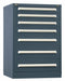 ModDrwrCab 44 x30 x28 Light Gray 7Drwr