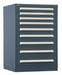 ModDrwrCab 44 x30 x28 Light Gray 9Drwr