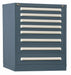 Mod Drawer Cab 37 H 8 Drawer Gray