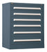 ModDrwrCab 37 x30 x28 Light Gray 6Drwr