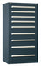 ModDrwrCab 59 x30 x28 Light Gray 9Drwr