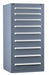 ModDrwrCab 59 x30 x28 Light Gray 9Drwr
