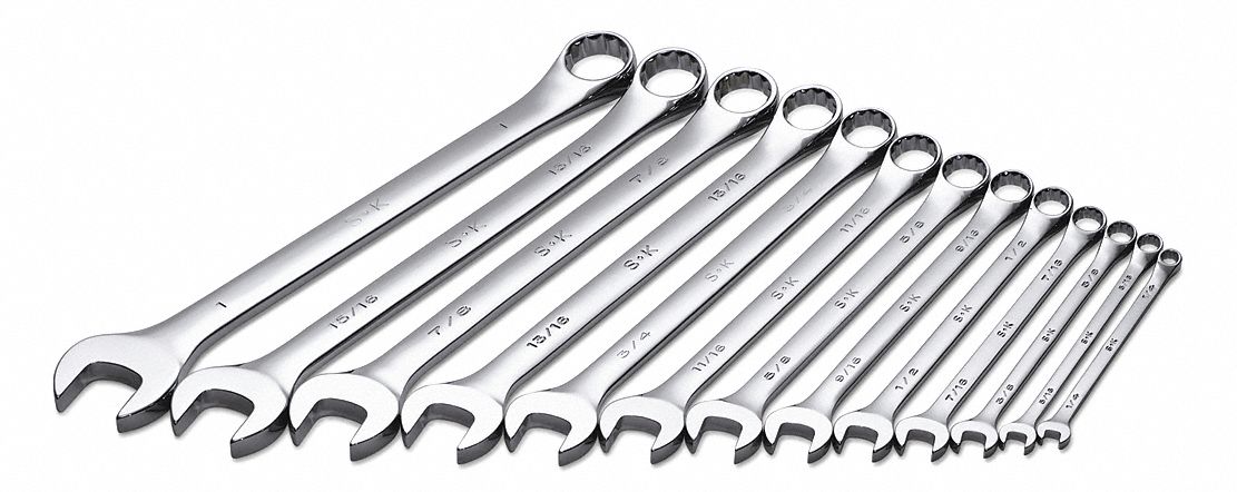 Combo Wrench St Steel Chrome Stnrd Ofst