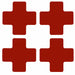 G5702 Floor Tape Red 2 inx5 in Cross PK20