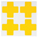 G5702 Floor Tape Yellow 2 inx5 in Cross PK20