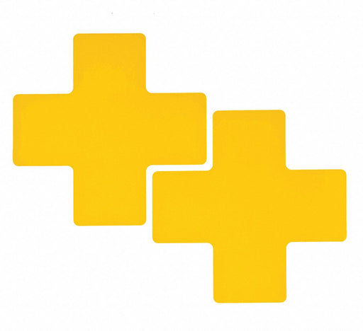 Floor Tape Yellow 3 inx8 in Cross PK20