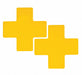Floor Tape Yellow 3 inx8 in Cross PK20