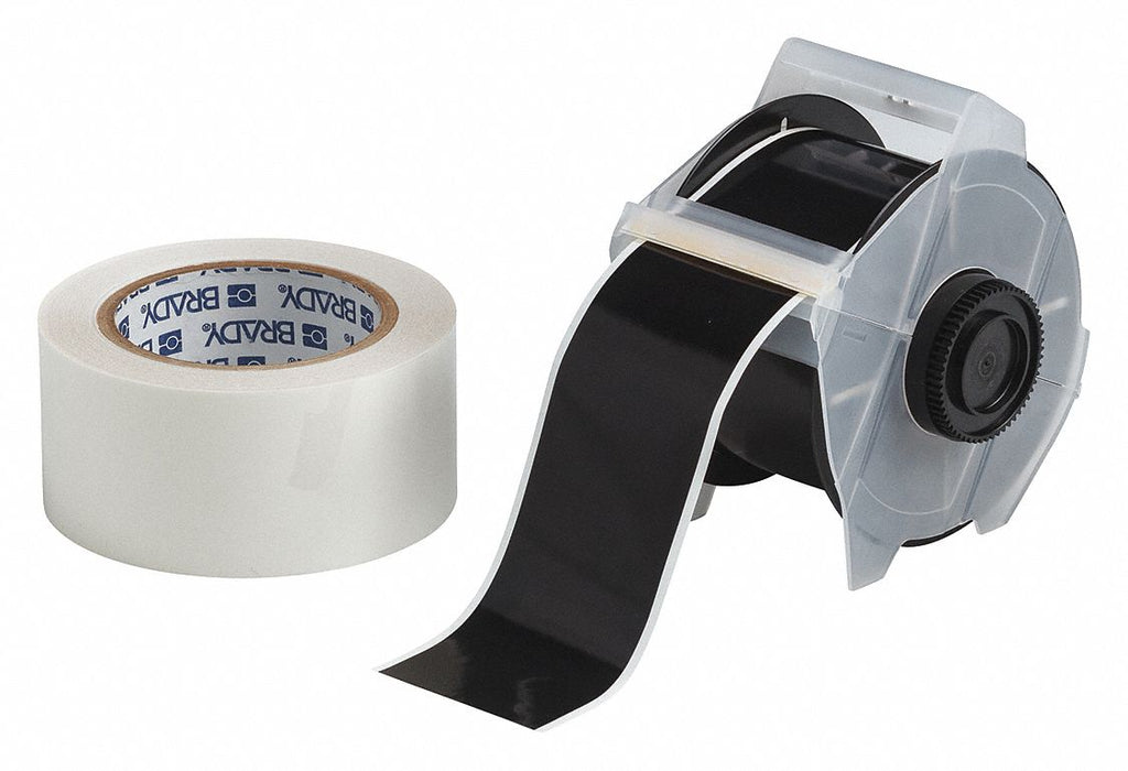 ContinuousLabelStock Black/Clear Gloss