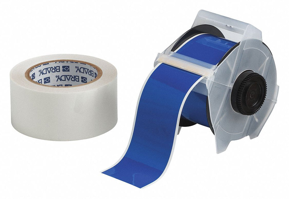 ContinuousLabelStock Blue Gloss 2-1/4inW