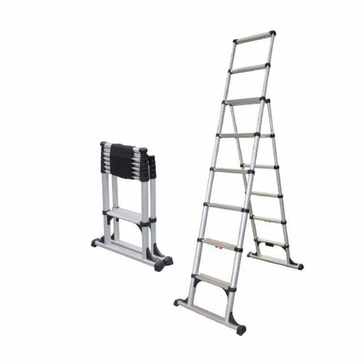 Stepladder 8 Steps 8 ft H Silver