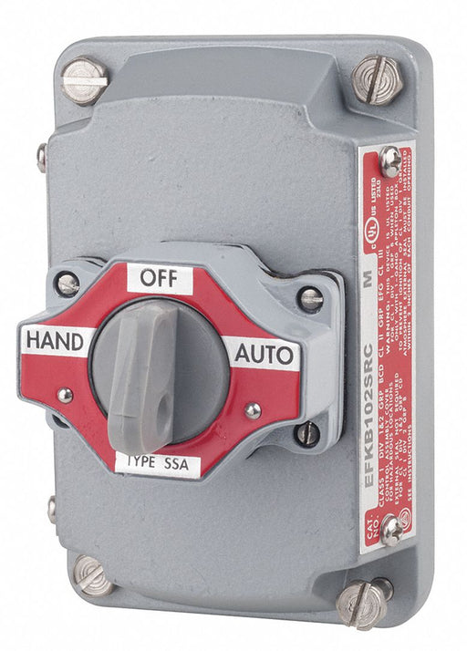 SelectorSwtchWCover Non-Illum 3Pos Gray