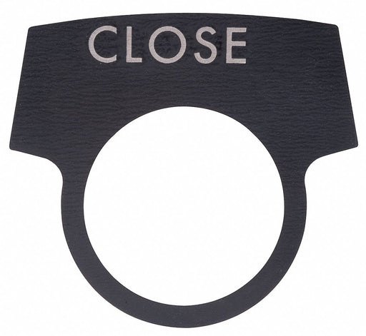 LegendPlate Close White/Black Half-Round
