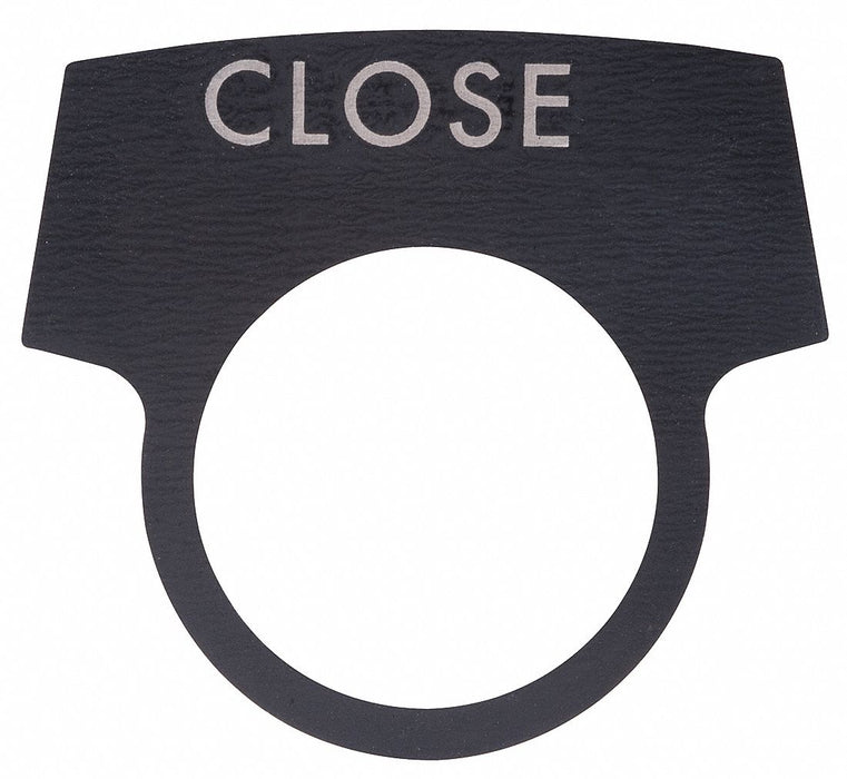 LegendPlate Close White/Black Half-Round