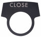 LegendPlate Close White/Black Half-Round