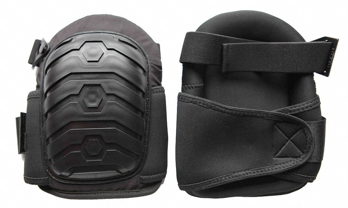 Knee Pad UNIV Hook/Loop Black PR