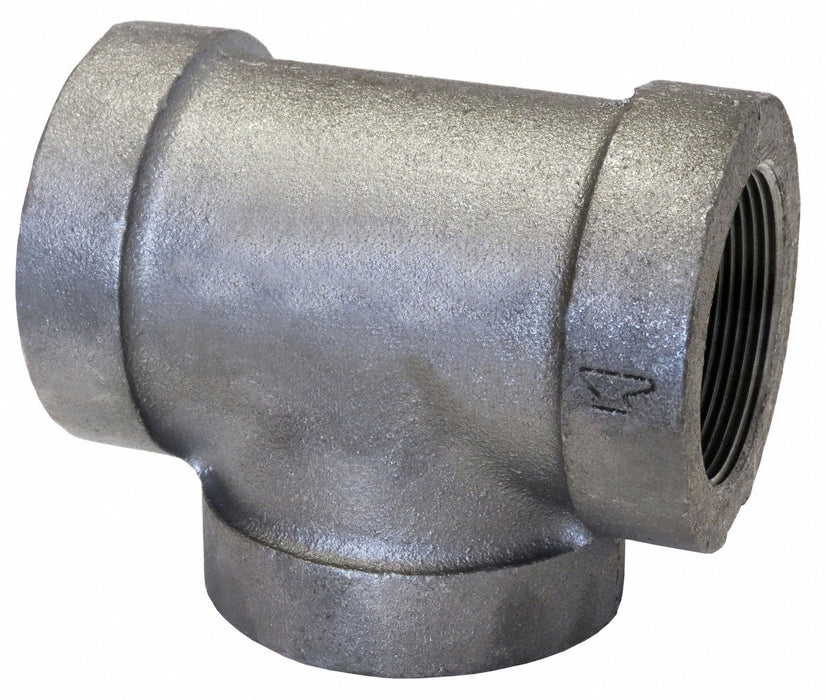 Tee Malleable Iron 1/2 in Pipe Size FNPT