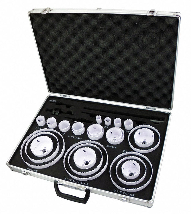 Hole Saw Kit 30pcs Sizes 0.75 -6 