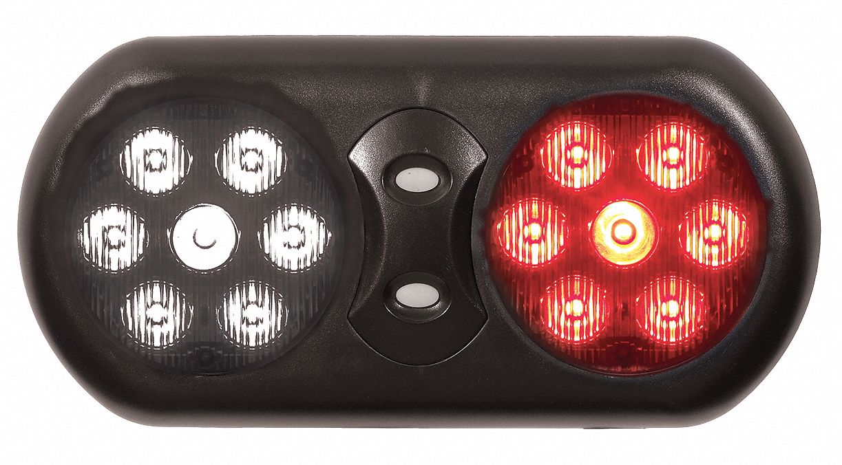 Visor Flip Light Round Red White