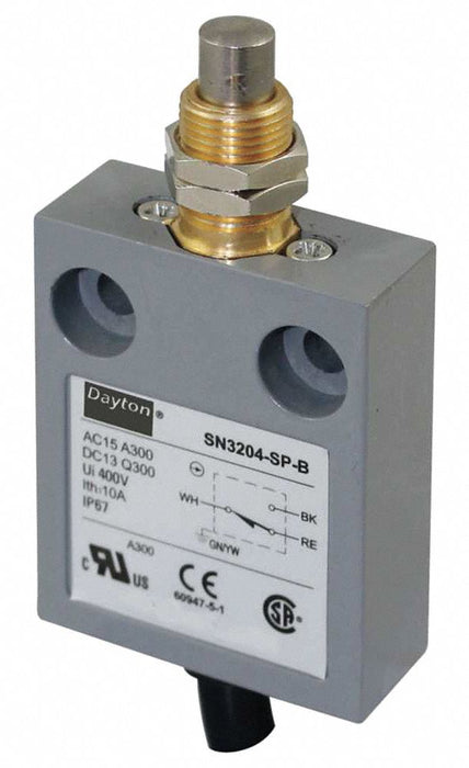 Limit Switch Plunger SPDT