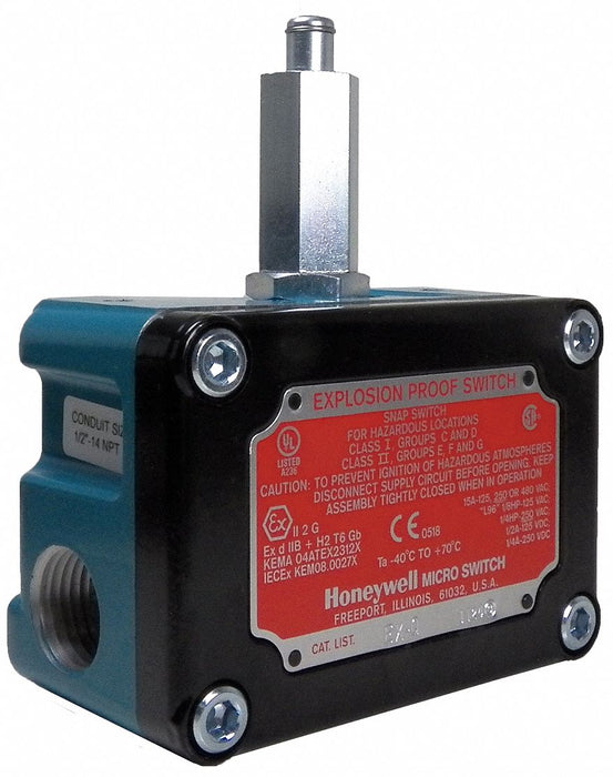 NonPlugInLimitSwtch Plunger SPDT-1NO/1NC
