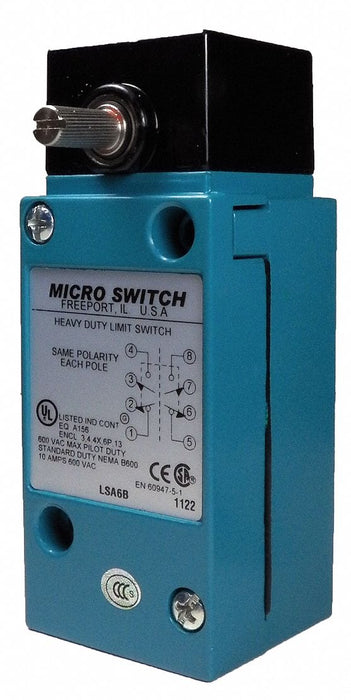 Plug-InLimitSwitch RotaryLever 2NO/2NC