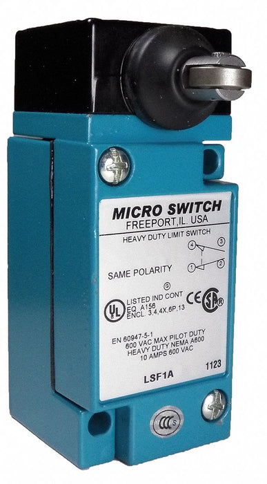 Plug-InLimitSwitch RollerPlunger 1NO/1NC