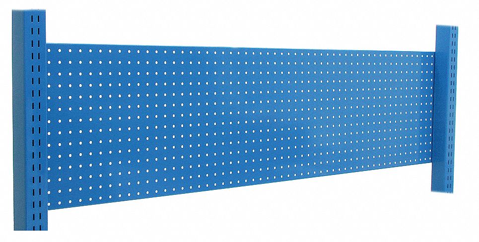 Pegboard Backwall 50 W x 2 D x 16 H Blue
