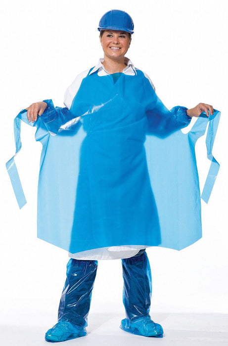 Bib Apron Uni Blue Polyolefin PK100