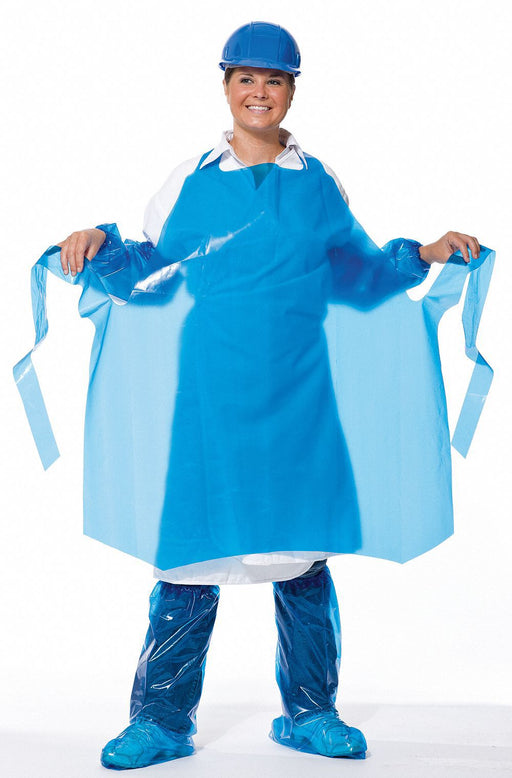 Bib Apron Uni Blue Polyolefin PK100