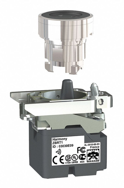 WirelessPushButtonTransmitter Black 22mm