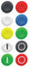 PushButtonCaps Plastic Bk Bl Gr Rd Wh Yw