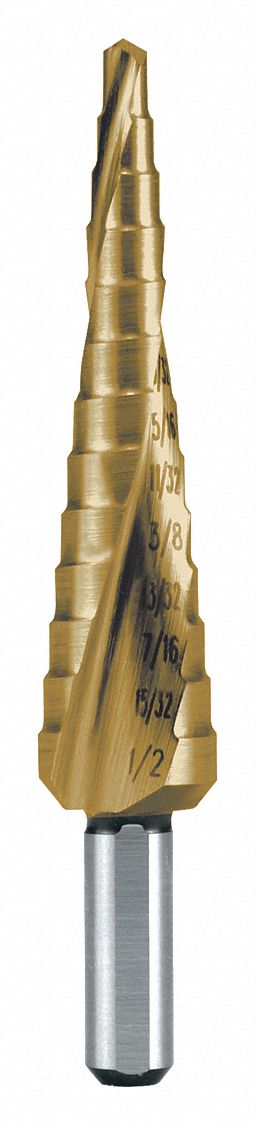 Step Drill TIN Size 2 1/8 -1/2 