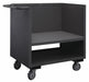 3 Sided Low Deck Cart 1 Shelf 1200 lb.