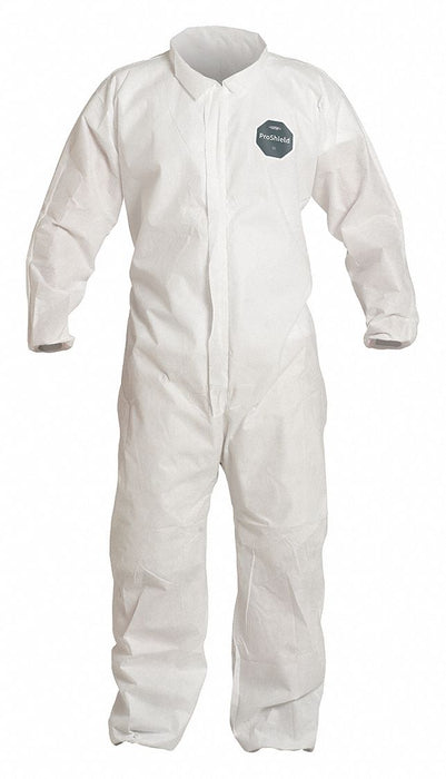 H3333 Collared Coveralls M White SMS PK25