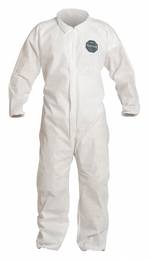 H3333 Collared Coveralls XL White SMS PK25