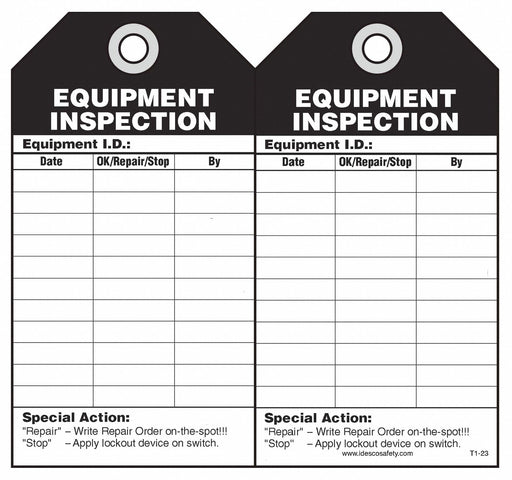 Equipment Inspection Tag PK10