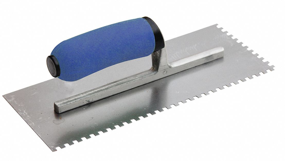 NotchedTrowel 11inL 4 1/2inW CarbonSteel