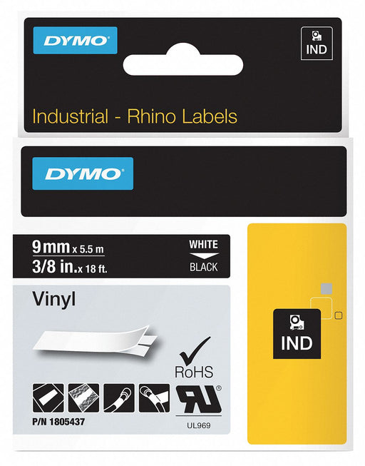 Label/RibbonCartridge Black Gloss 3/8inW