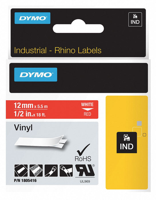 Label/RibbonCartridge Red Gloss 1/2inW