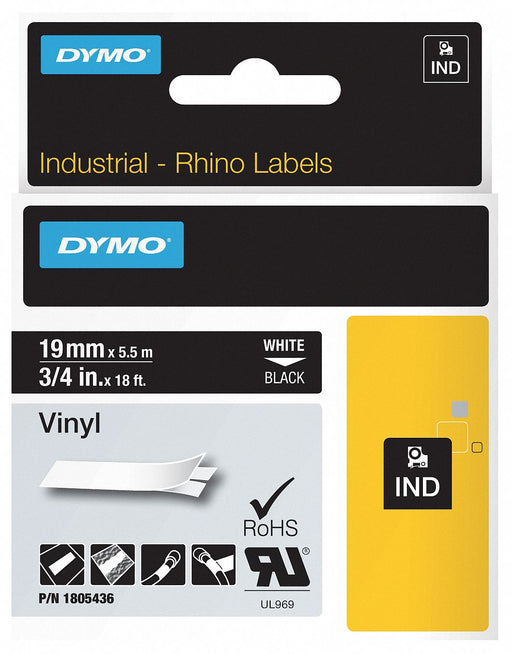 Label/RibbonCartridge Black Gloss 3/4inW