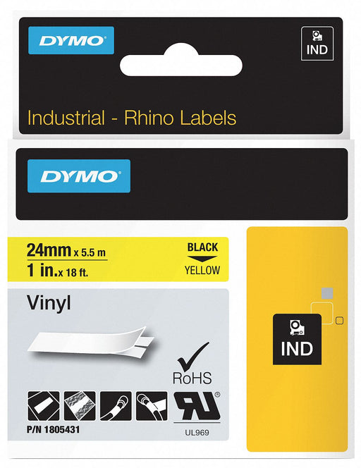 Label/RibbonCartridge Yellow Gloss 1inW