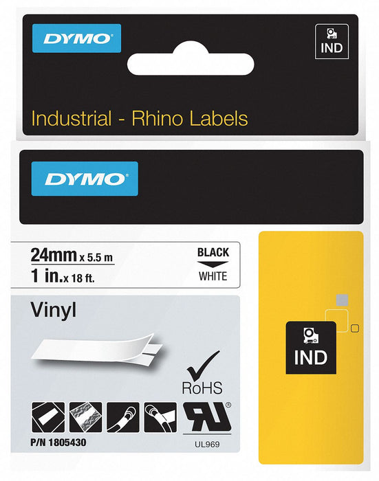 Label/RibbonCartridge White Gloss 1inW