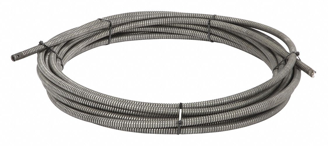 Drain Cleaning Cable 5/8 in Dia 100 ft L