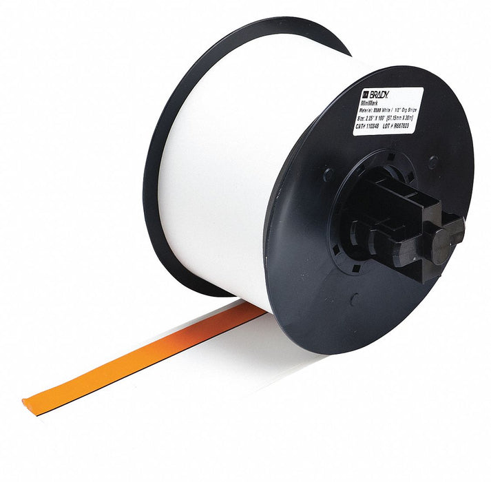 ContinuousLabelStock Orange/White Gloss
