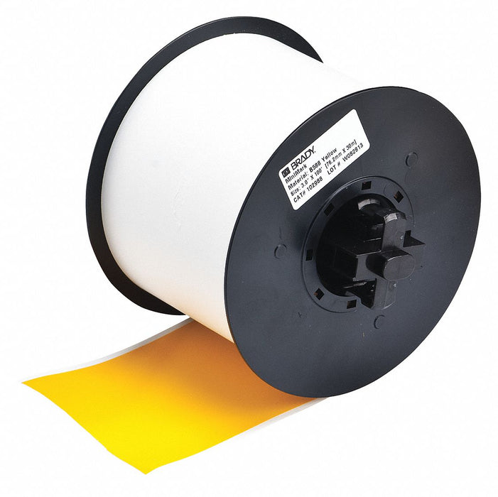 ContinuousLabelStock Yellow Gloss 3inW