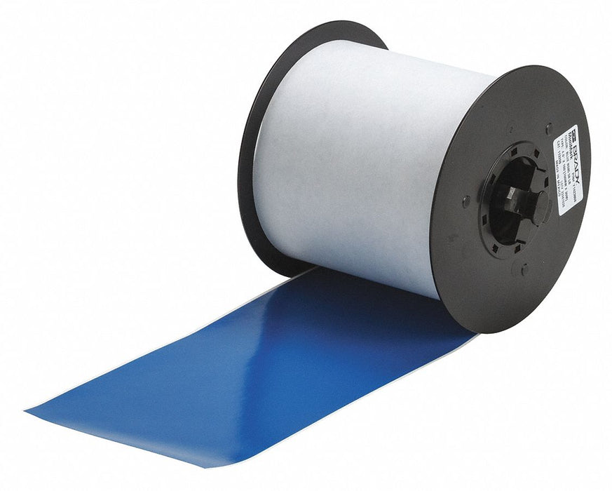 ContinuousLabelStock Blue Gloss 4inW