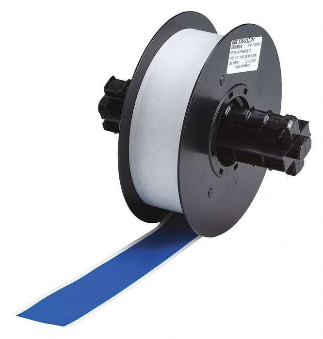 ContinuousLabelStock Blue Gloss 1-1/8inW