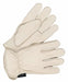 Leather Gloves Shirred Slip-On Cuff M