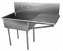 Scullery Sink 51 x27.5 x48 Silver
